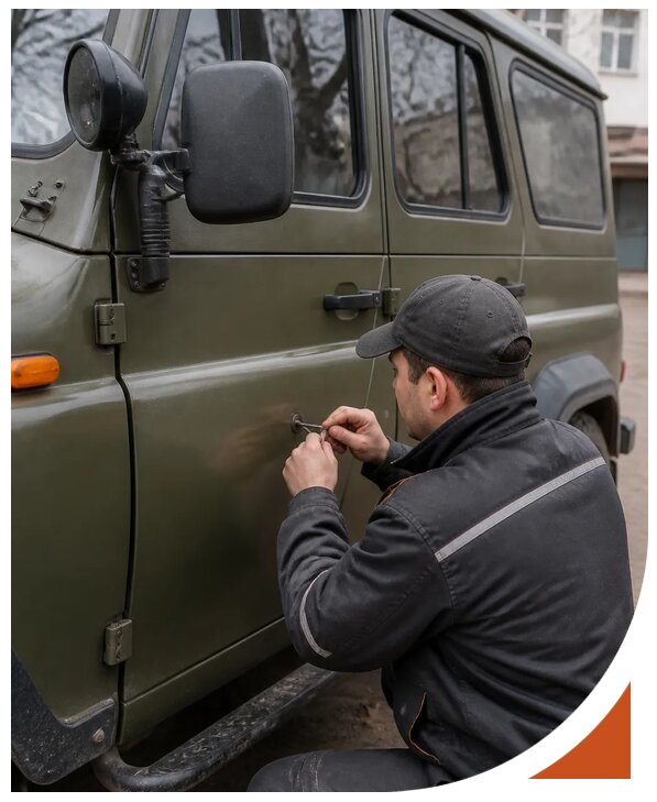 Профессиональное вскрытие автомобиля УАЗ без повреждений в Протвине